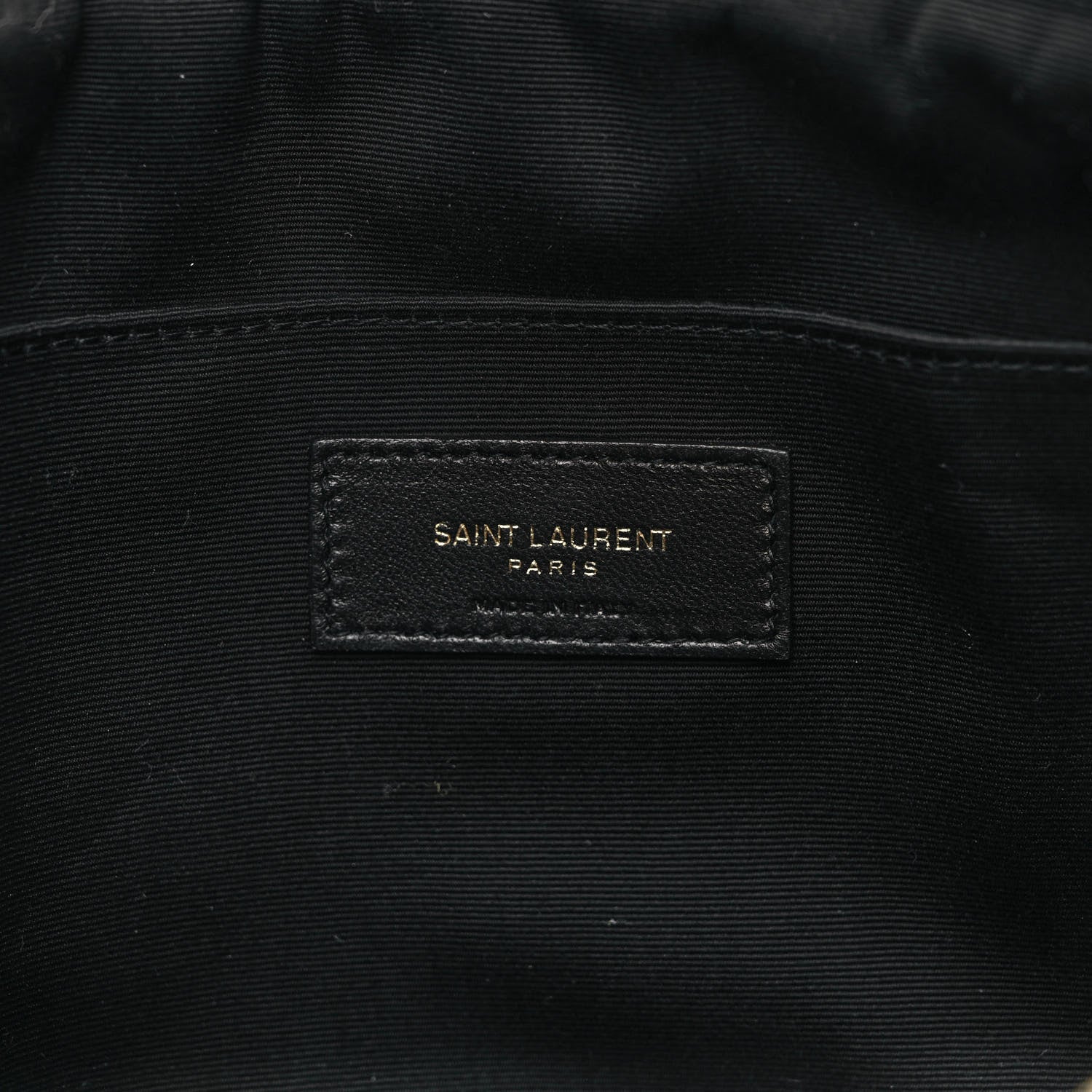 Saint Laurent Lambskin Monogram Medium Sade Puffer Pouch Black 6 of 9