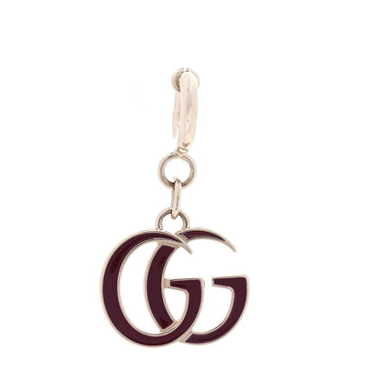 Gucci Metal Enamel Interlocking GG Bag Charm Gold Rosso Ancora Red 1 of 3