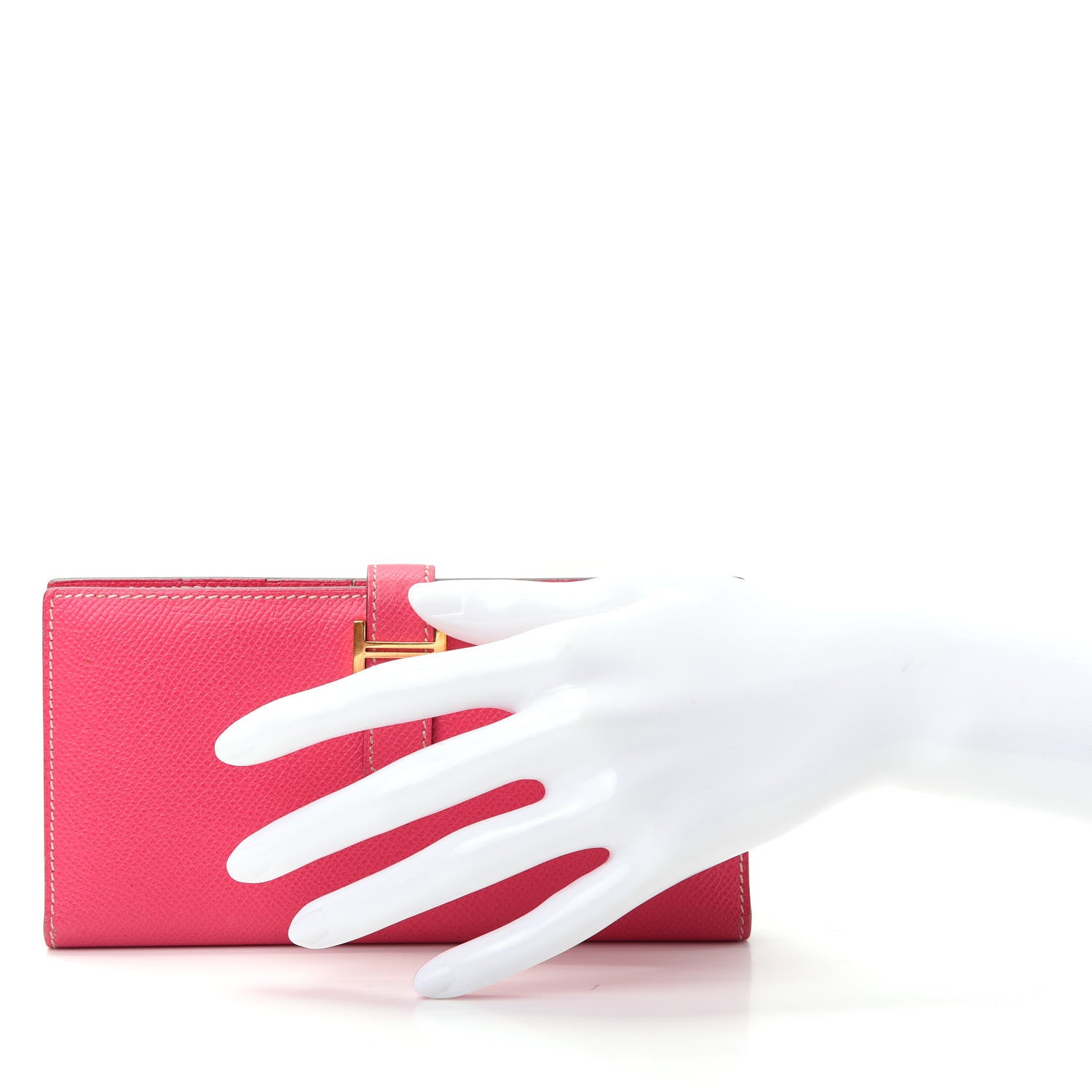 Hermes Epsom Bearn Gusset Wallet Rose Tyrien 2 of 8