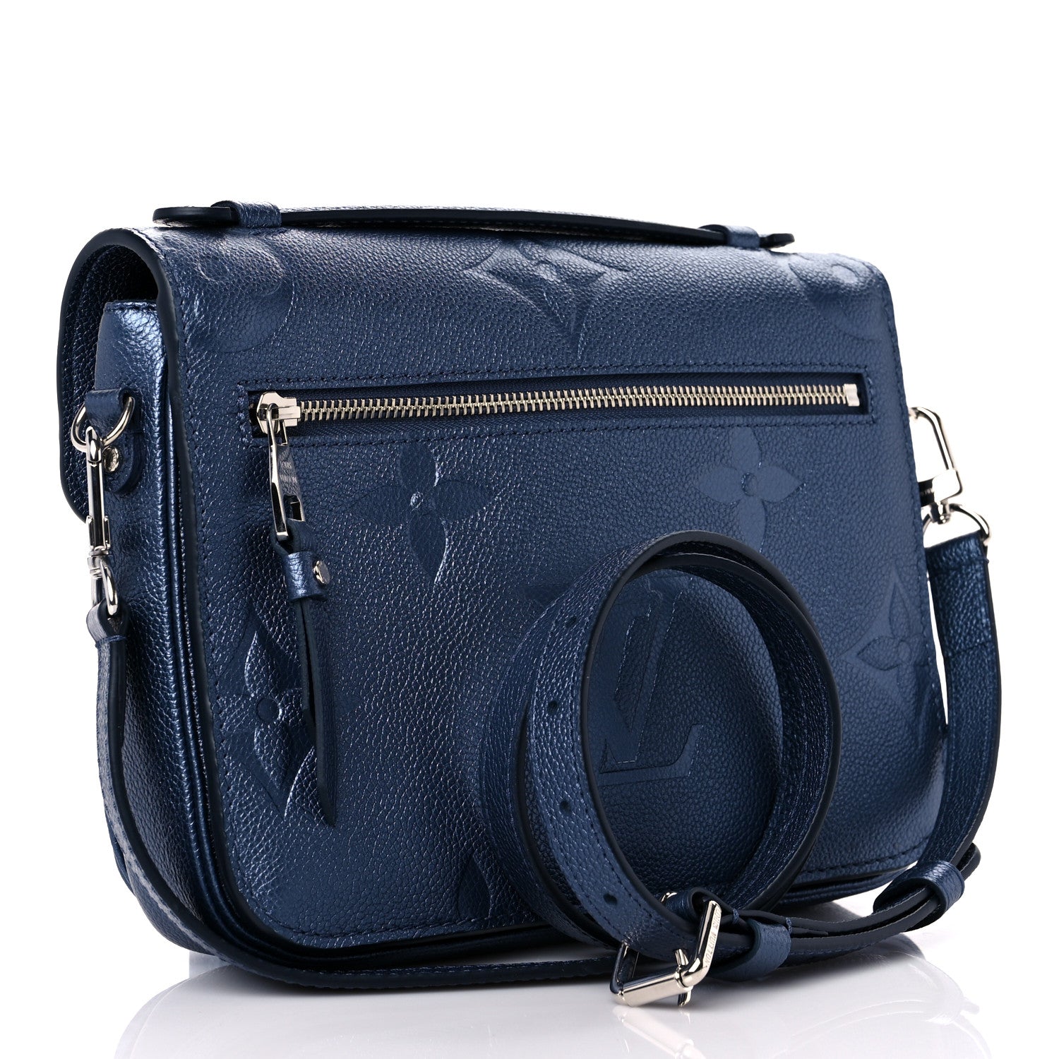 Louis Vuitton Metallic Empreinte Monogram Giant Pochette Metis Navy Nacre 3 of 8