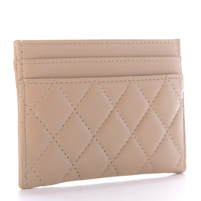 Chanel Lambskin Quilted Boy Card Holder Beige 3 of 10