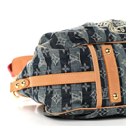 Louis Vuitton Denim Raye Porte Epaule MM 7 of 8