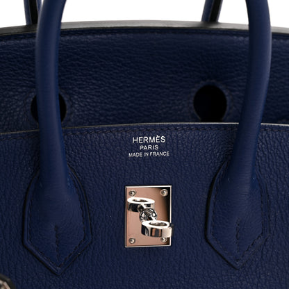 Hermes Taurillon Novillo Birkin 25 Bleu Saphir 6 of 13