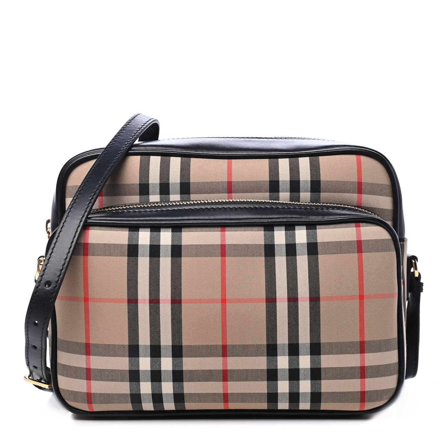 Burberry Calfskin Vintage Check Medium Camera Bag Archive Beige 1 of 4