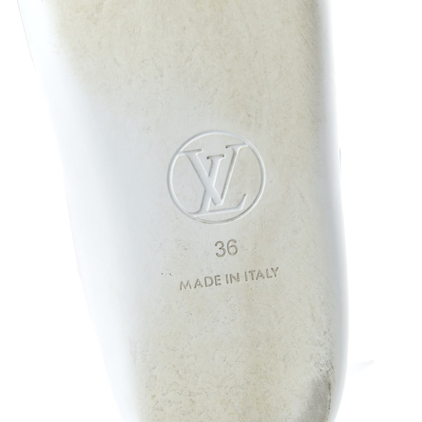 Monogram Sunbath Flat Mule Sandals 36 White