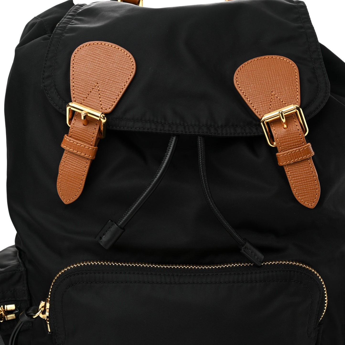 Nylon Large Rucksack Backpack Black