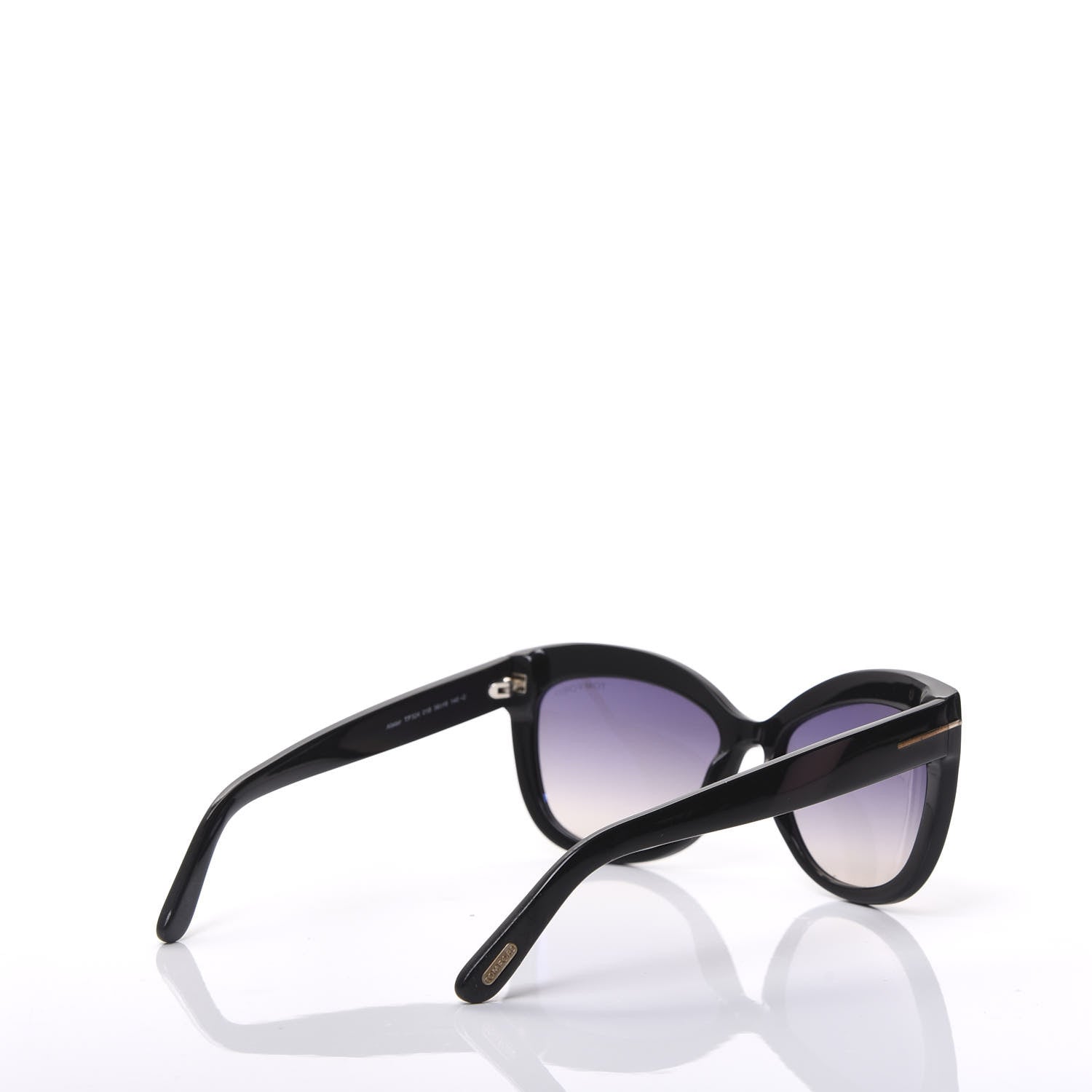 Tom Ford Acetate Alistair Cat Eye Sunglasses TF524 Black 3 of 8