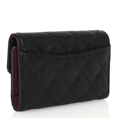 Chanel Caviar Quilted Classic 4 Key Holder Wallet Black 3 of 9