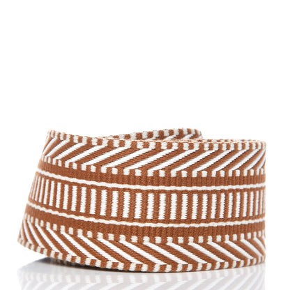 Hermes Toile Swift 50mm Sangle Cavale Shoulder Strap Ecru Beige Gold 2 of 5