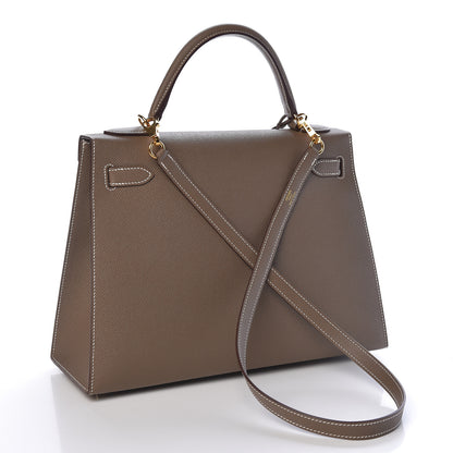 Hermes Epsom Kelly Sellier 32 Etoupe 3 of 37