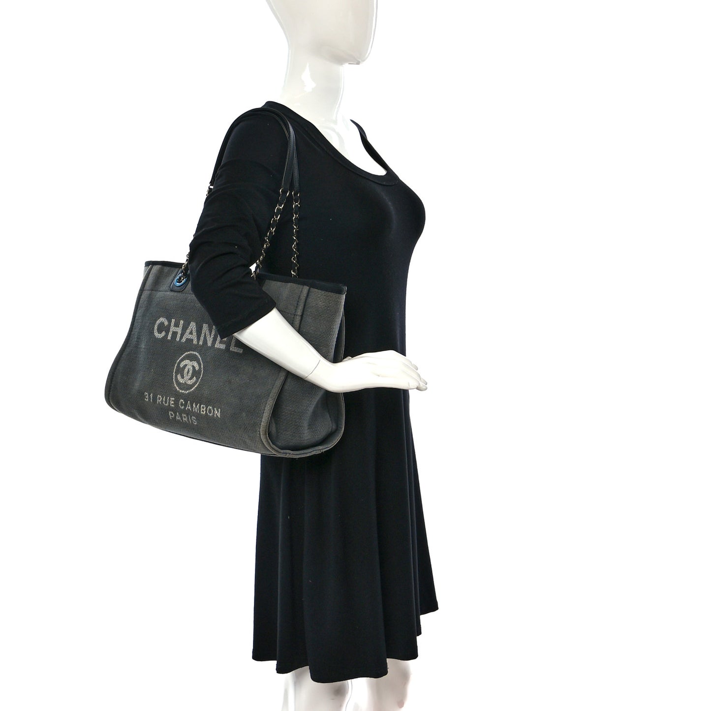 Canvas Small Deauville Tote Grey