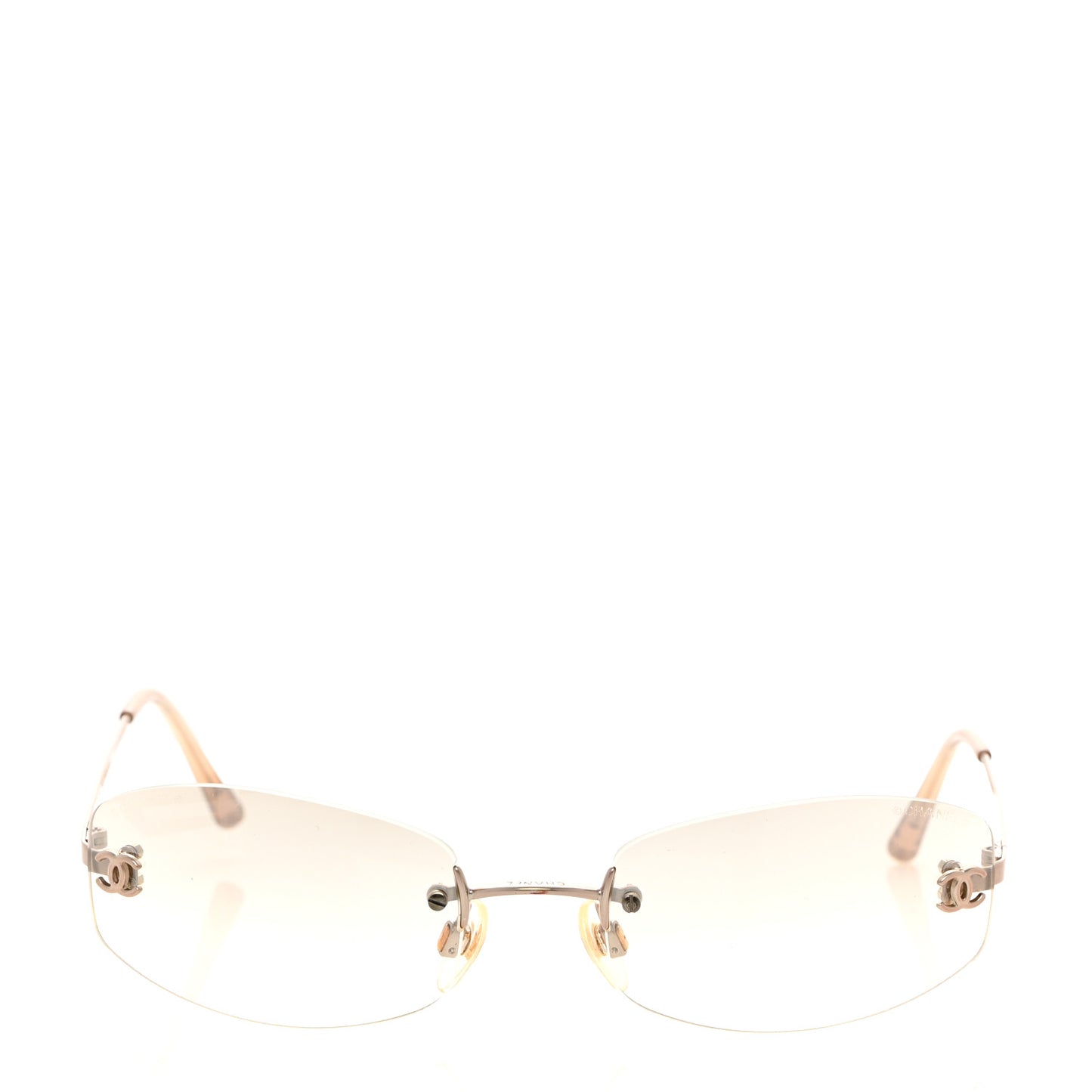 Metal CC Logo Sunglasses 4002 Beige