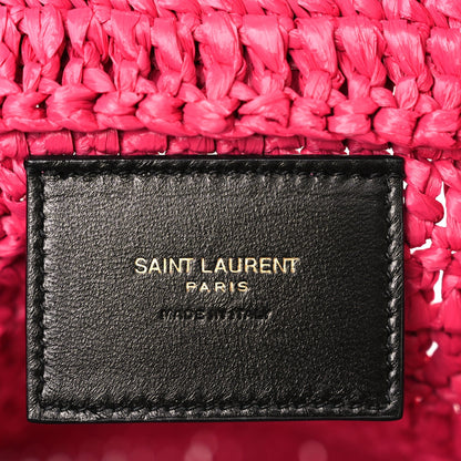 Saint Laurent Raffia Rive Gauche Tote Pink 5 of 9