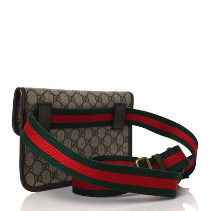Gucci GG Supreme Monogram Neo Vintage Web Belt Bag Brown 3 of 9