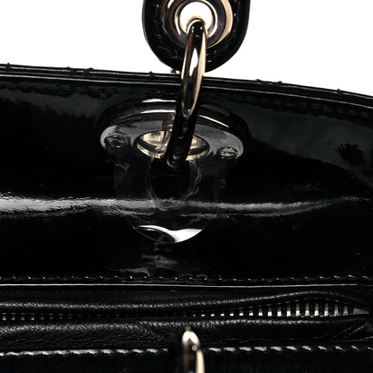 Christian Dior Patent Cannage Stitched Medium Lady Dior Black 11 of 13