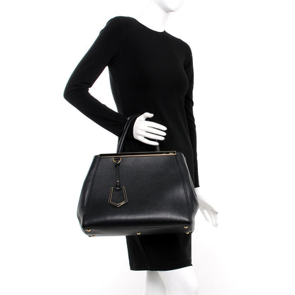 Fendi Vitello Elite Regular 2Jours Tote Black 3 of 15