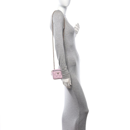 Chanel Caviar Quilted Mini Vanity Case With Chain Light Pink 2 of 10