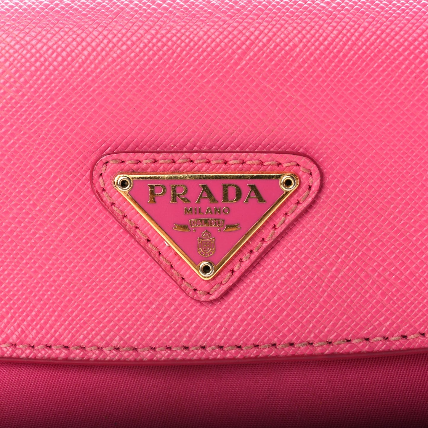Tessuto Nylon Saffiano Crossbody Bag Fuxia