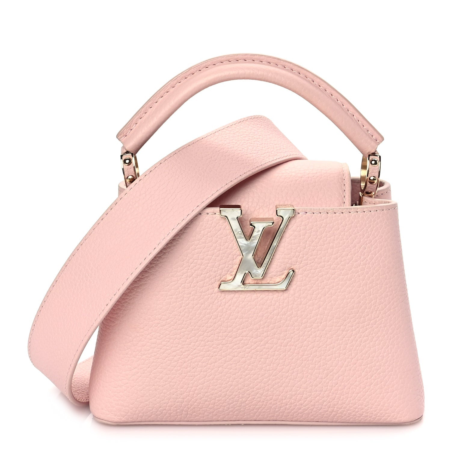 Louis Vuitton Taurillon Marble Capucines Mini Pink 1 of 6