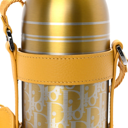 Christian Dior Oblique Stainless Steel Grained Calfskin Aqua Bottle With Shoulder Strap Yellow 8 of 8