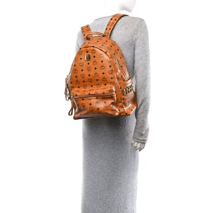 MCM Visetos Medium Side Studs Stark Backpack Cognac 2 of 7