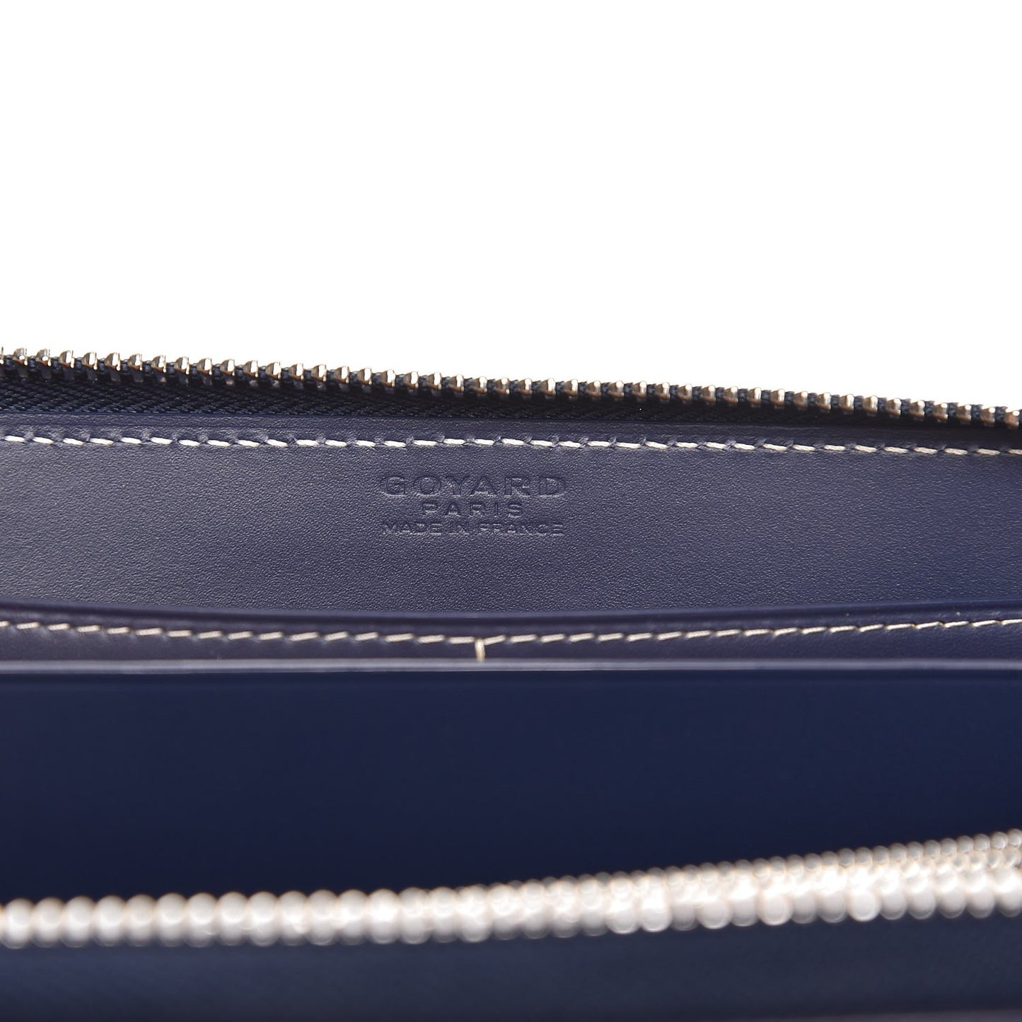 Goyardine Matignon Zip Around GM Wallet Navy