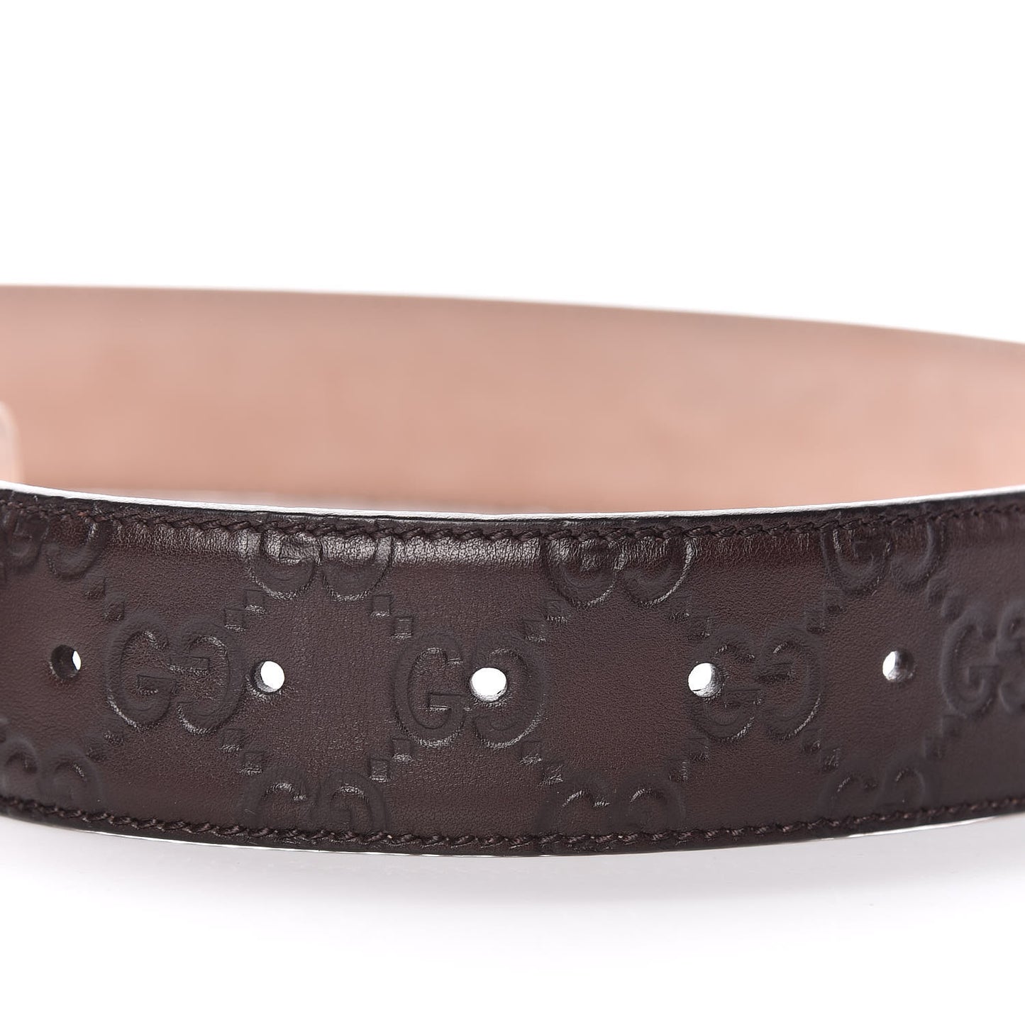 Guccissima Interlocking G Belt 110 44 Dark Brown