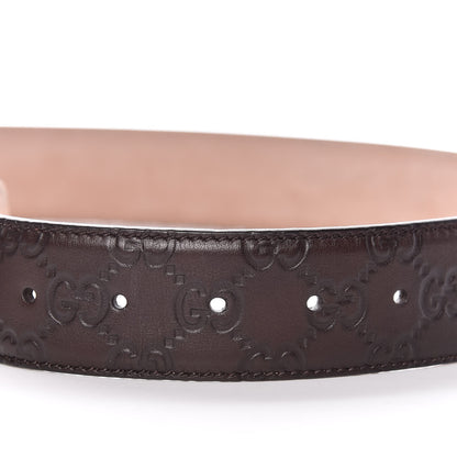 Gucci Guccissima Interlocking G Belt 110 44 Dark Brown 5 of 10