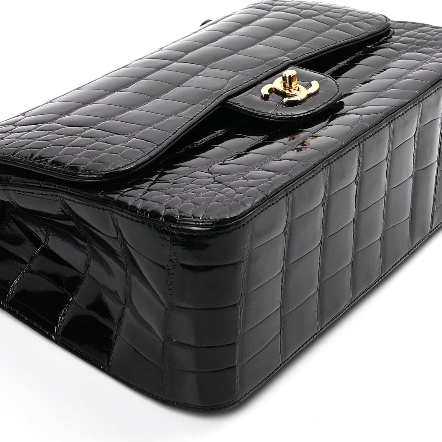 Chanel Alligator Jumbo Double Flap Black 7 of 8