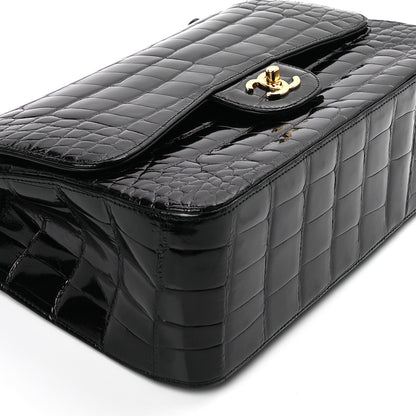 Chanel Alligator Jumbo Double Flap Black 7 of 8