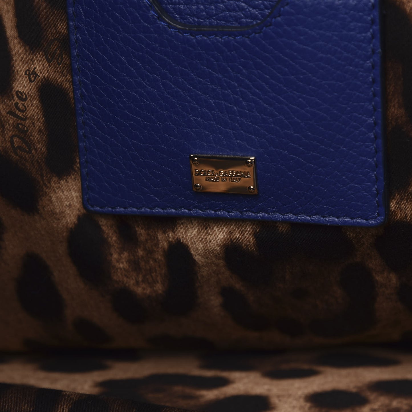 Soft Grain Calfskin Medium Tote Blue