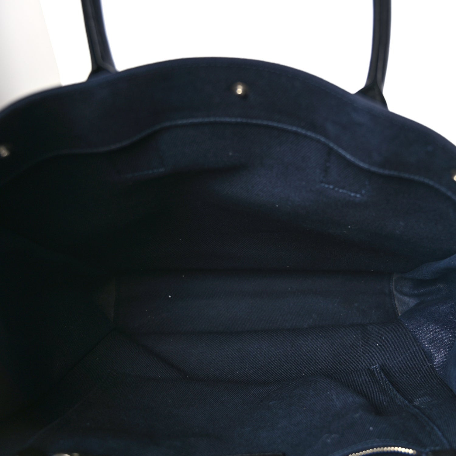 Saint Laurent Canvas Calfskin Rive Gauche North South Noe Tote Navy Black 4 of 8