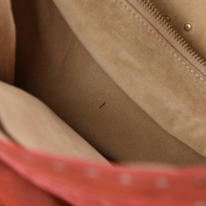 Celine Suede Studded Boogie Satchel Red 9 of 12