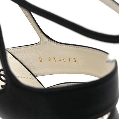 Chanel Lambskin CC Strappy Sandal 37 Black 8 of 9