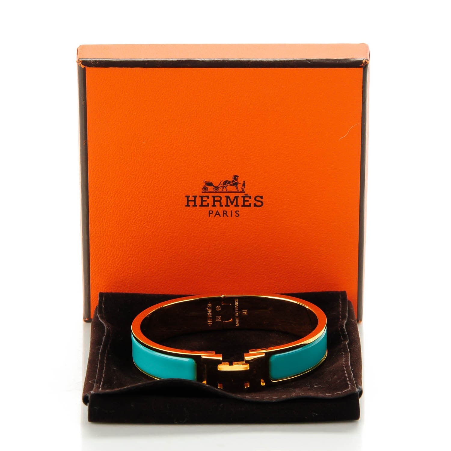 Hermes Enamel Narrow Clic Clac H Bracelet PM Emeraude 4 of 6