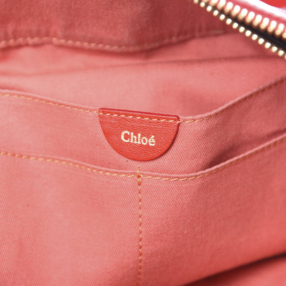 Chloe Lambskin Large Angie Shoulder Bag Red 6 of 12