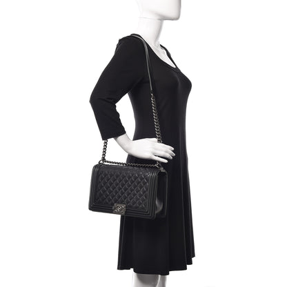 Chanel Calfskin Quilted New Medium Boy Flap Black 2 of 10