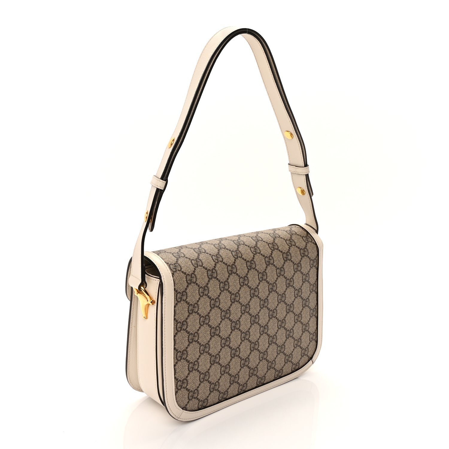 Gucci GG Supreme Monogram Horsebit 1955 Shoulder Bag Beige Mystic White 2 of 8