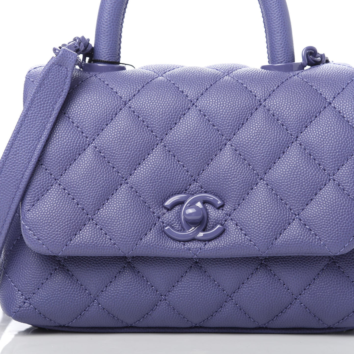 Caviar Quilted Incognito Extra Mini Coco Handle Flap Blue