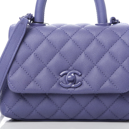 Chanel Caviar Quilted Incognito Extra Mini Coco Handle Flap Blue 8 of 11