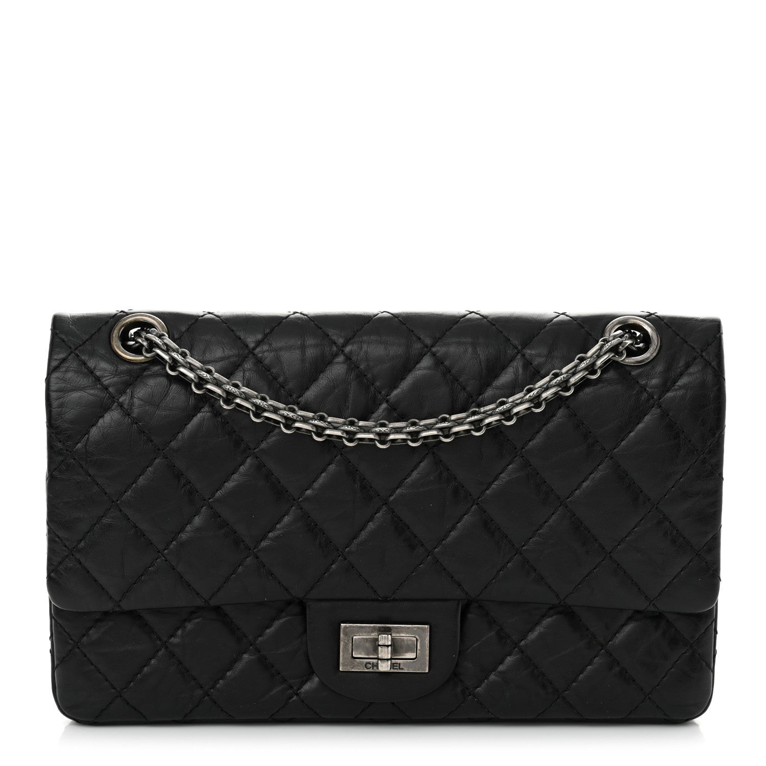 Chanel Aged Calfskin Quilted 2.55 Reissue 225 Flap Black 1 of 7