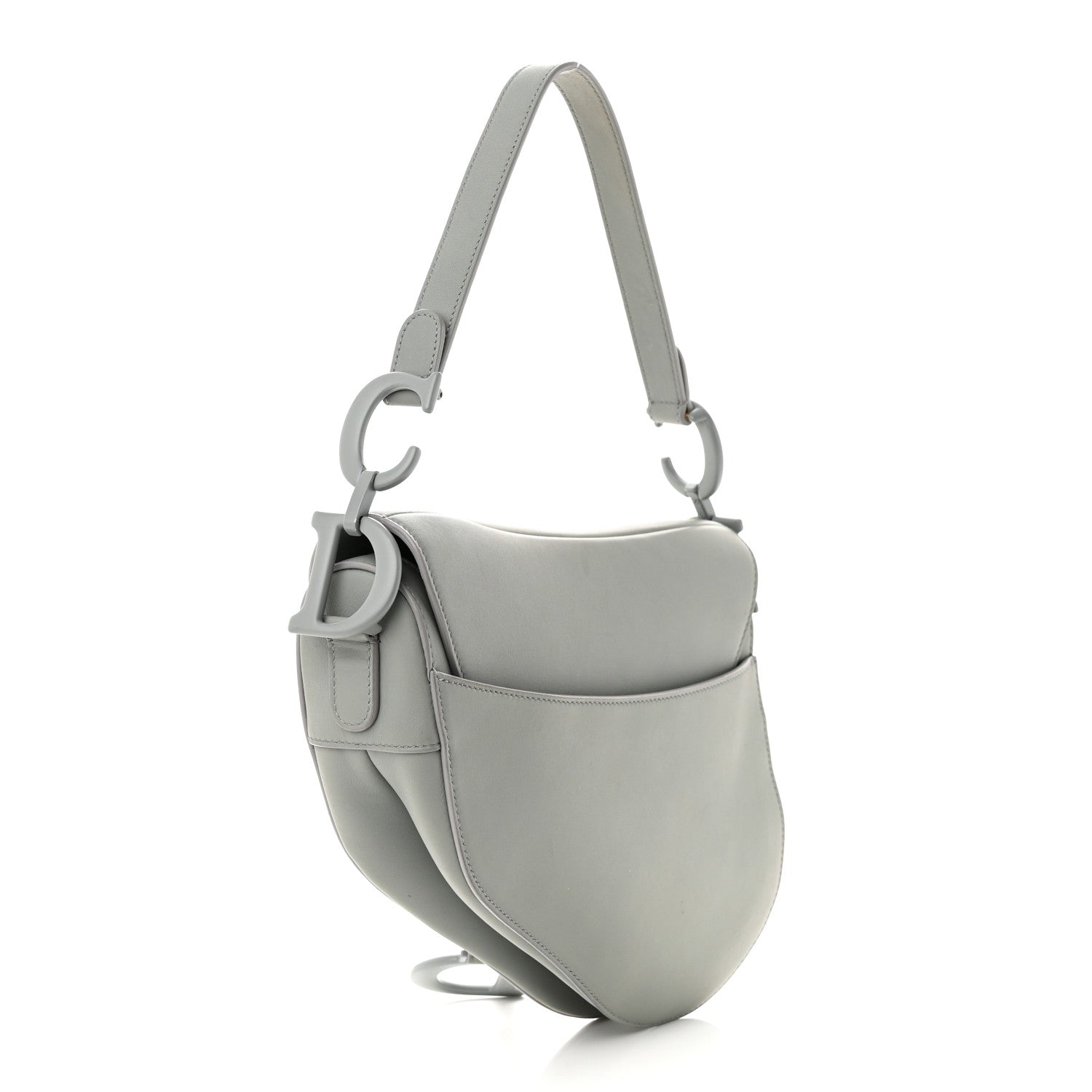 Christian Dior Ultra Matte Calfskin Saddle Bag Grey 3 of 12