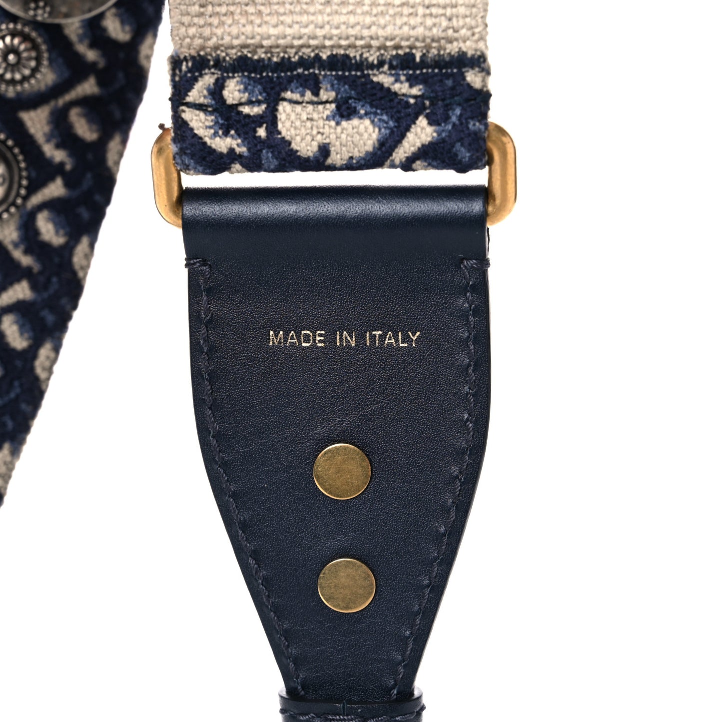 Oblique Studded Shoulder Strap Blue