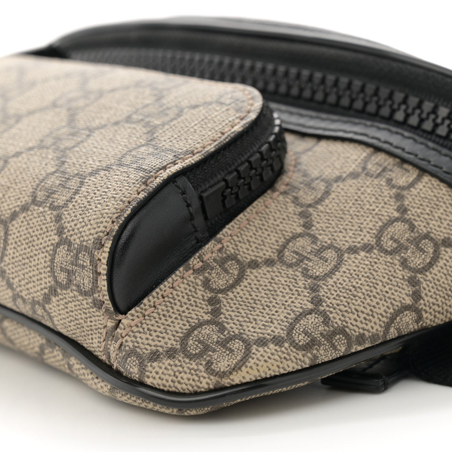 GG Supreme Monogram Belt Bag Black