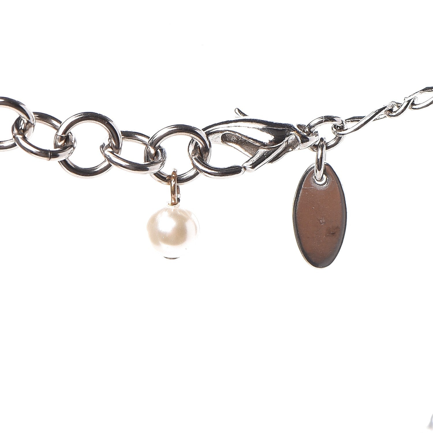 Chanel CC Lucky Charms Necklace Silver 5 of 6