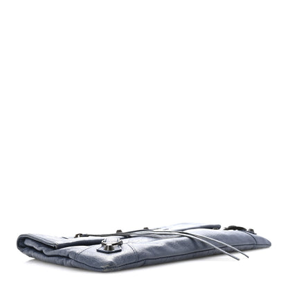 Balenciaga Agneau Classic Hardware Envelope Clutch Bleu Persan 4 of 7