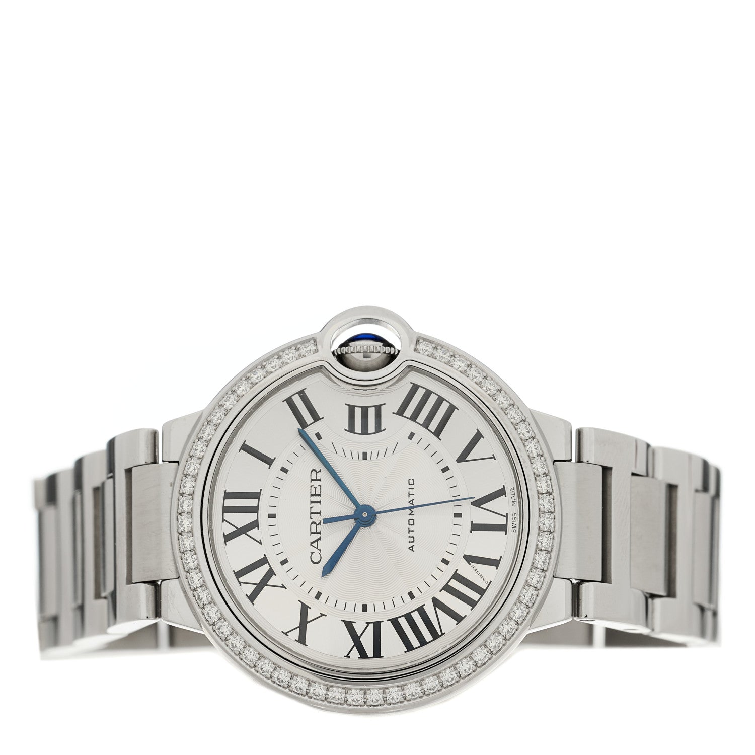 Cartier Stainless Steel Diamond Bezel 36mm Ballon Bleu De Cartier Automatic Watch 2 of 6