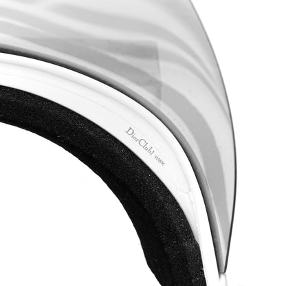 Christian Dior Mirrored DiorClub1 Sun Visor White Black 5 of 5