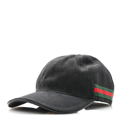 Gucci Monogram Web Baseball Hat XL Black 1 of 7