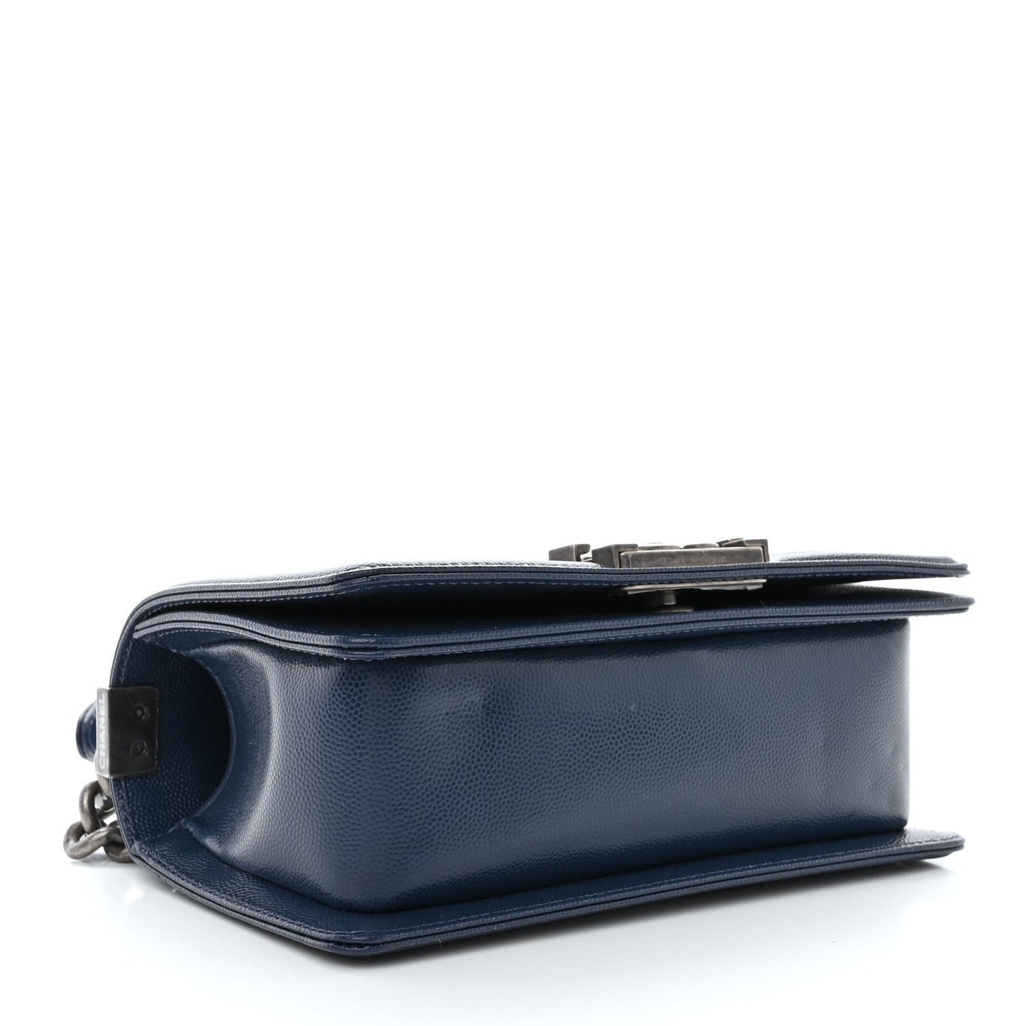 Caviar Quilted Small Boy Flap Blue